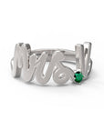 V / White Gold / Emerald