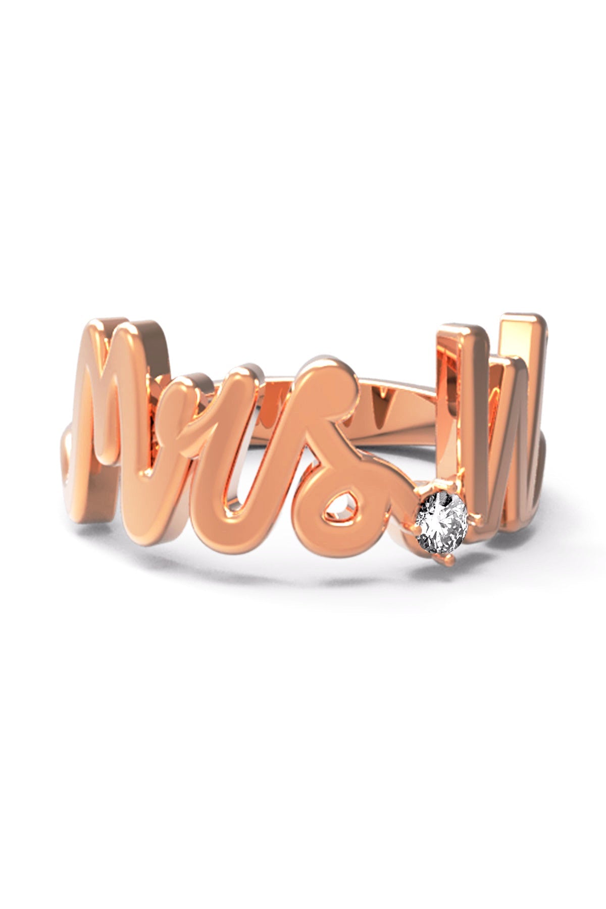 W / Rose Gold / White Diamond