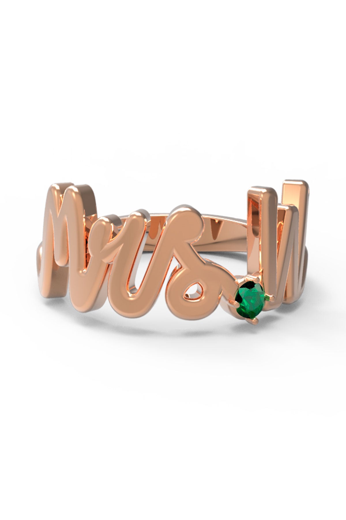 W / Rose Gold / Emerald