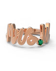 W / Rose Gold / Emerald
