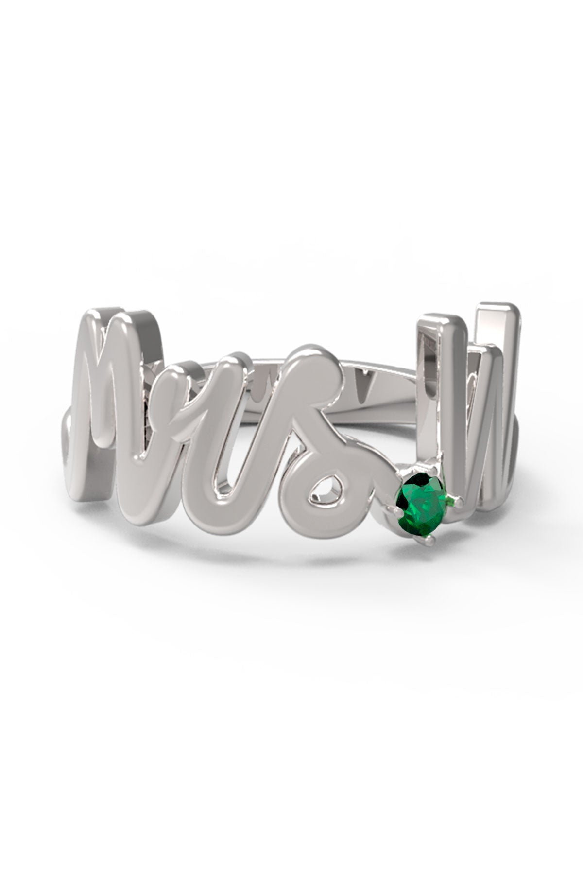 W / White Gold / Emerald
