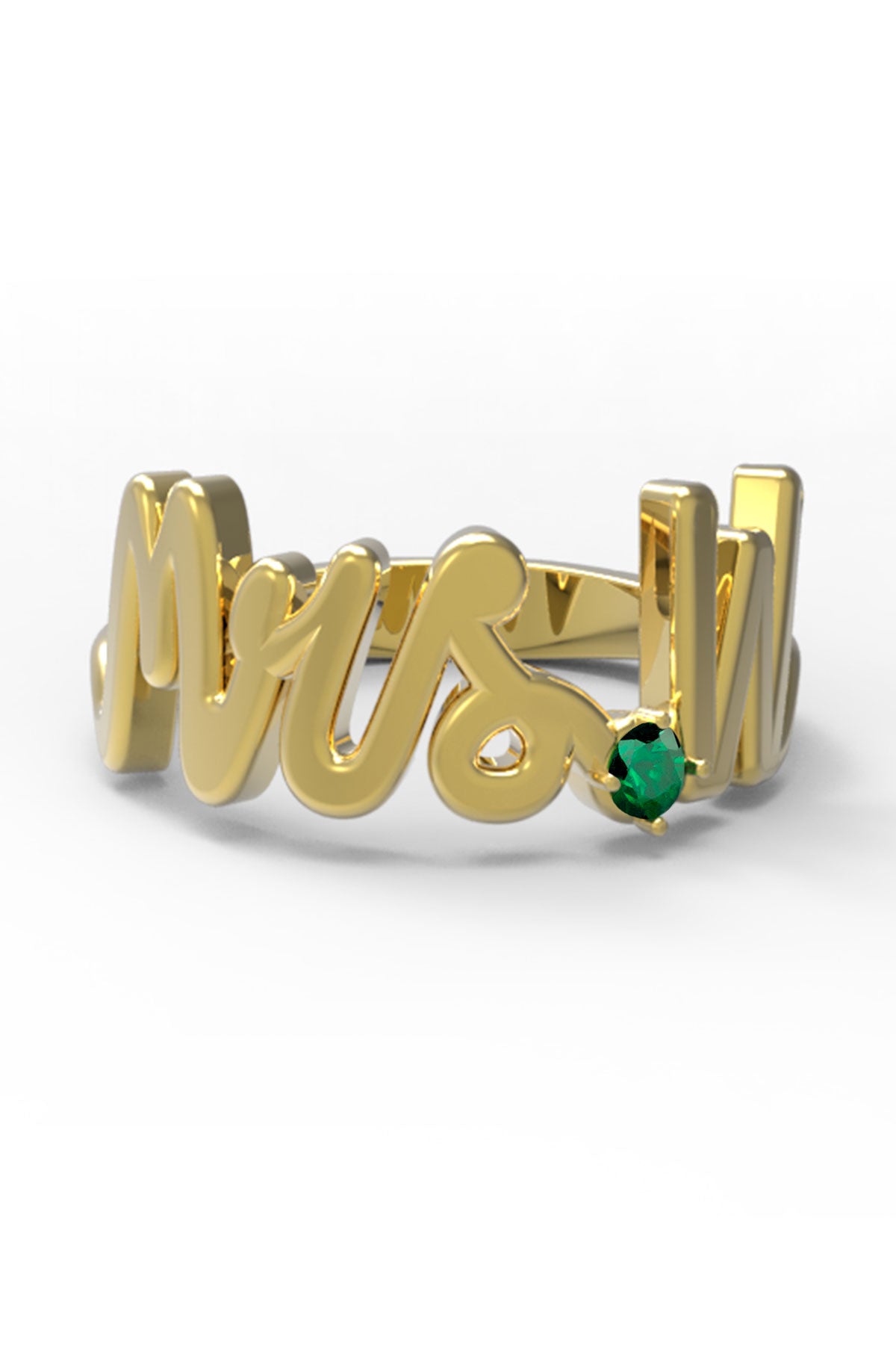 W / Yellow Gold / Emerald