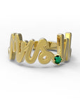 W / Yellow Gold / Emerald