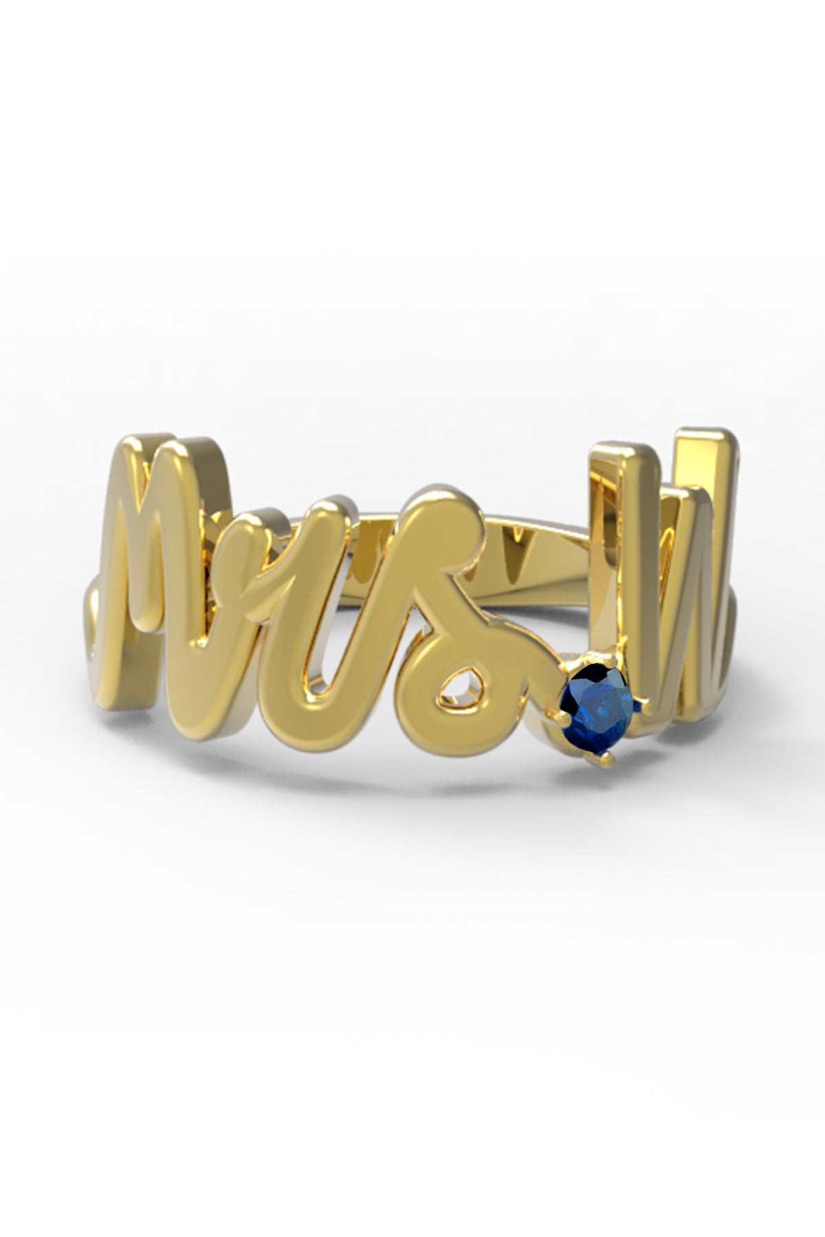 W / Yellow Gold / Sapphire