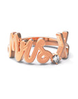 X / Rose Gold / White Diamond