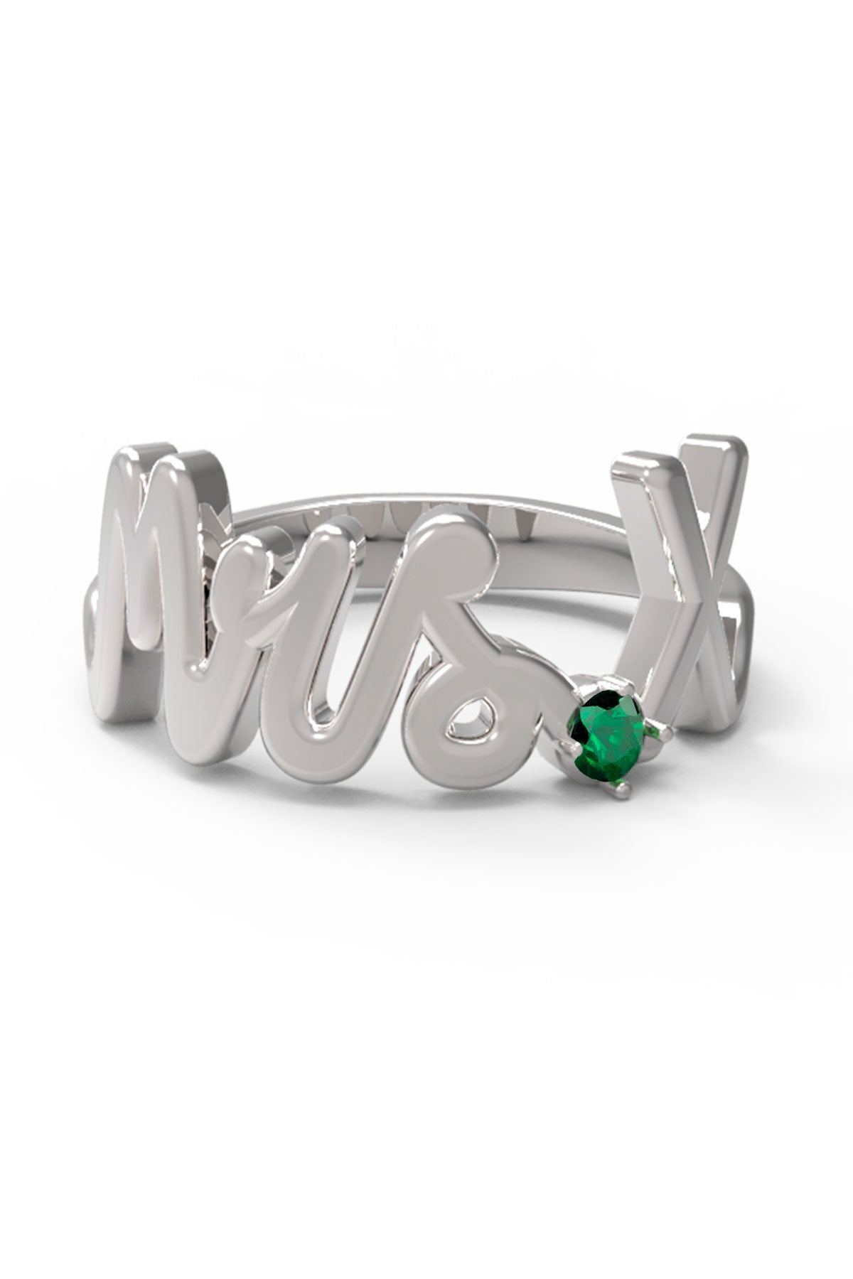 X / White Gold / Emerald