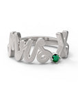X / White Gold / Emerald