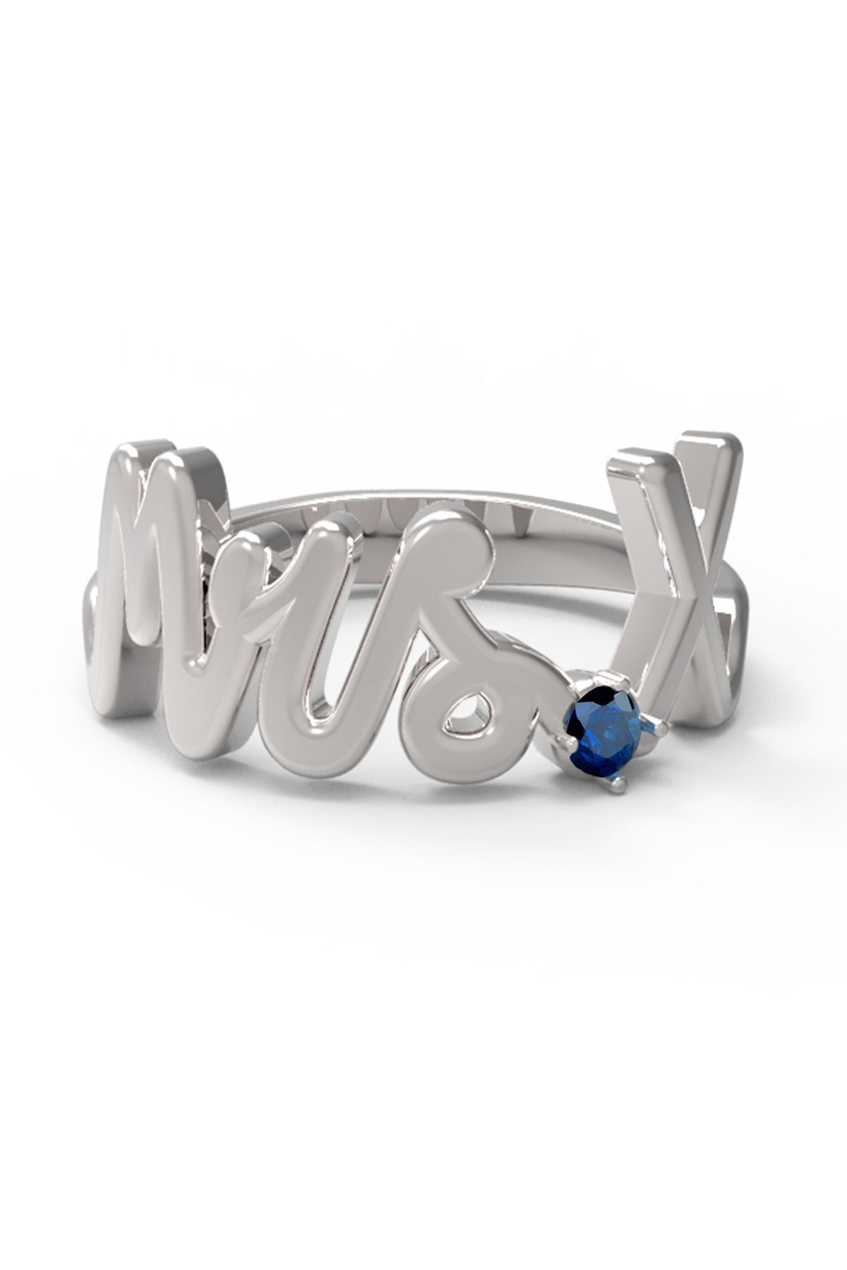 X / White Gold / Sapphire