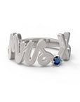 X / White Gold / Sapphire