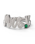 Y / White Gold / Emerald