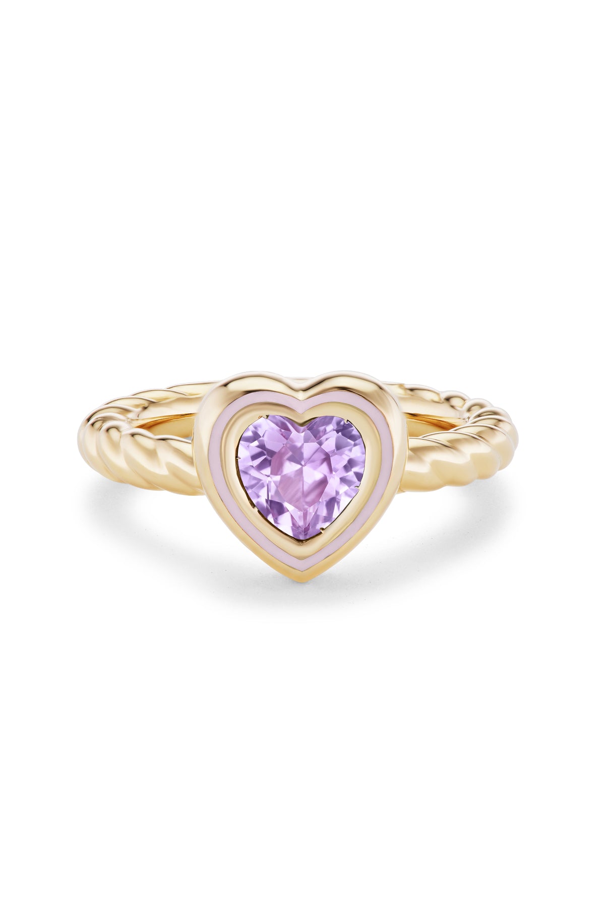 Madison Heart Bezel Stack Ring