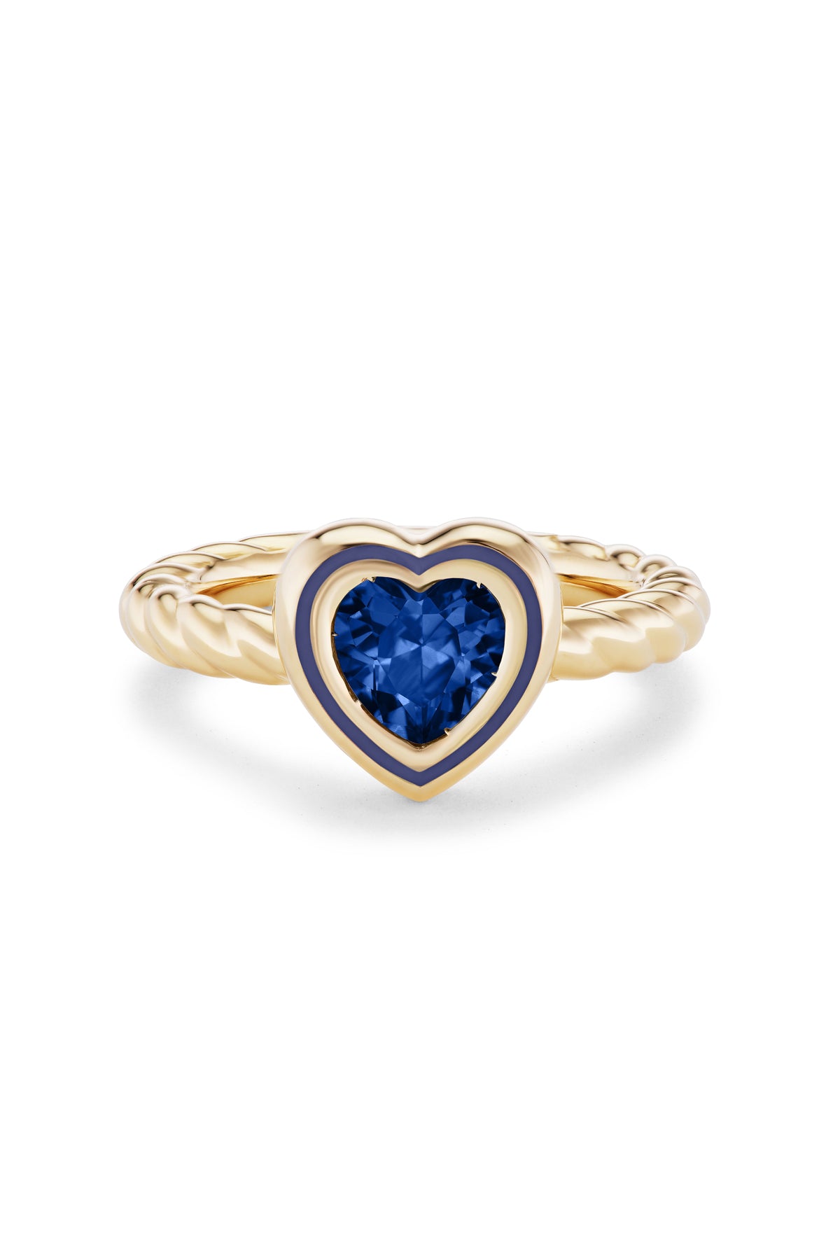 Madison Heart Bezel Stack Ring