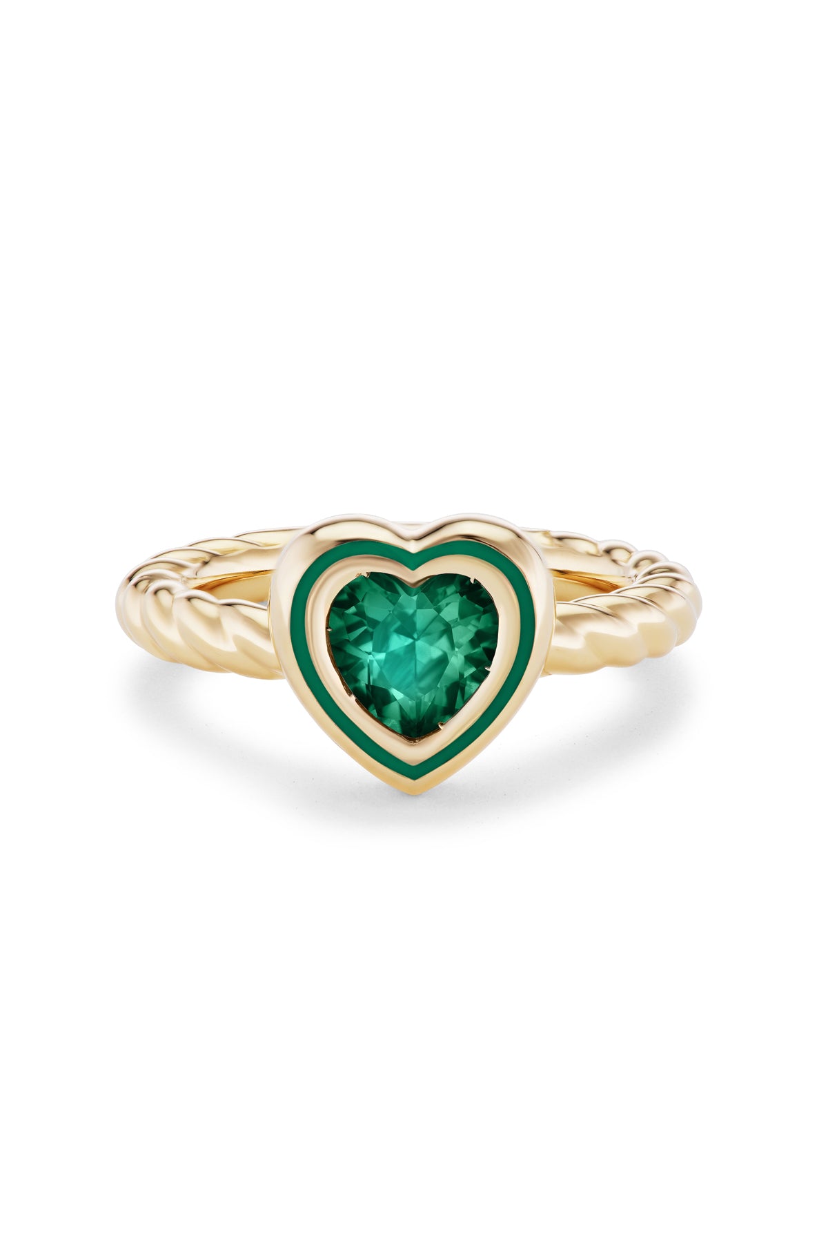Madison Heart Bezel Stack Ring