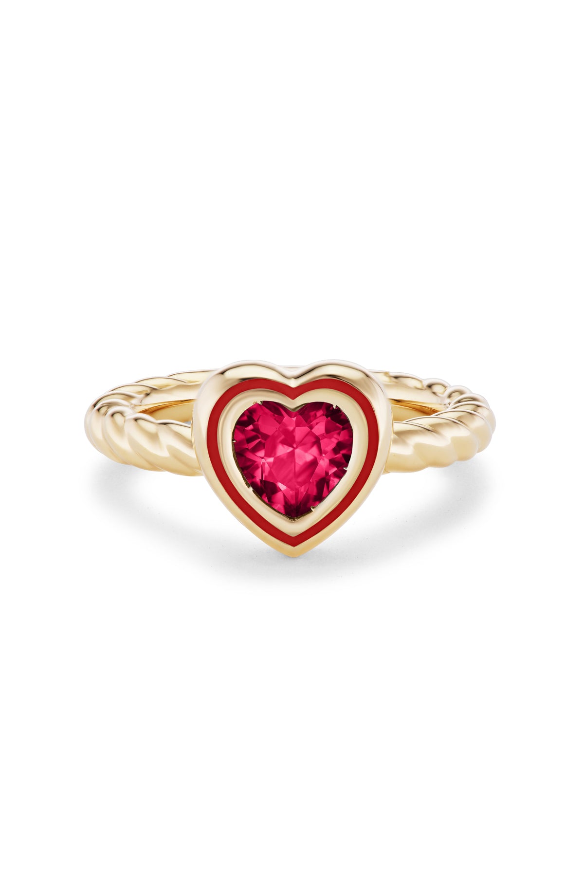 Madison Heart Bezel Stack Ring