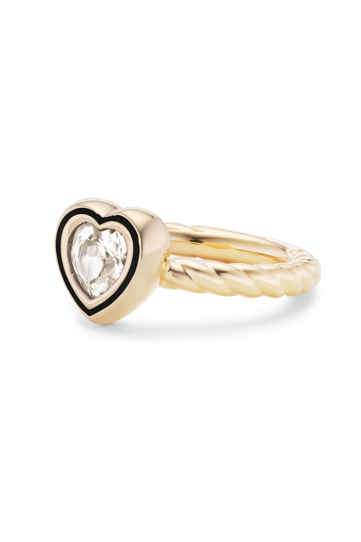 Madison Heart Bezel Stack Ring