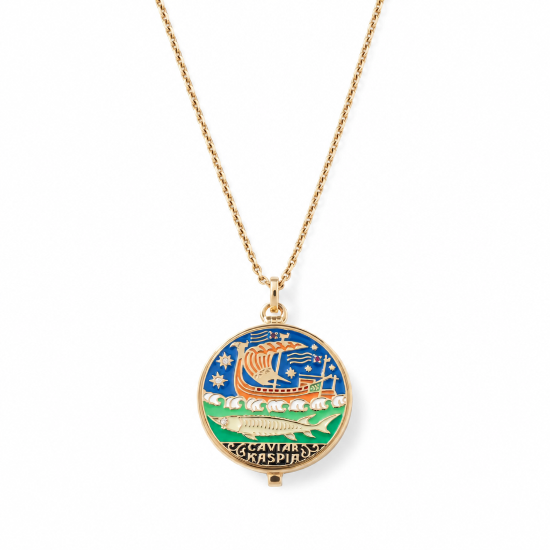 additional — Caviar Kaspia Necklace with Large Caviar Tin Pendant - Madison