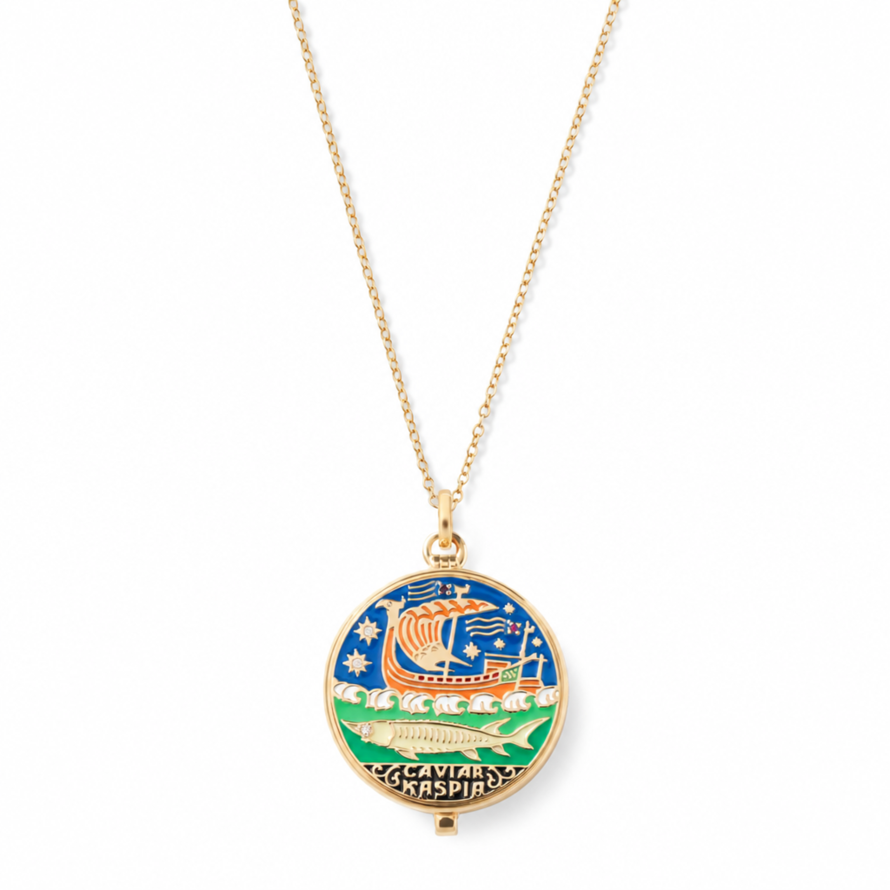 additional — Caviar Kaspia Necklace with Large Caviar Tin Pendant - Madison