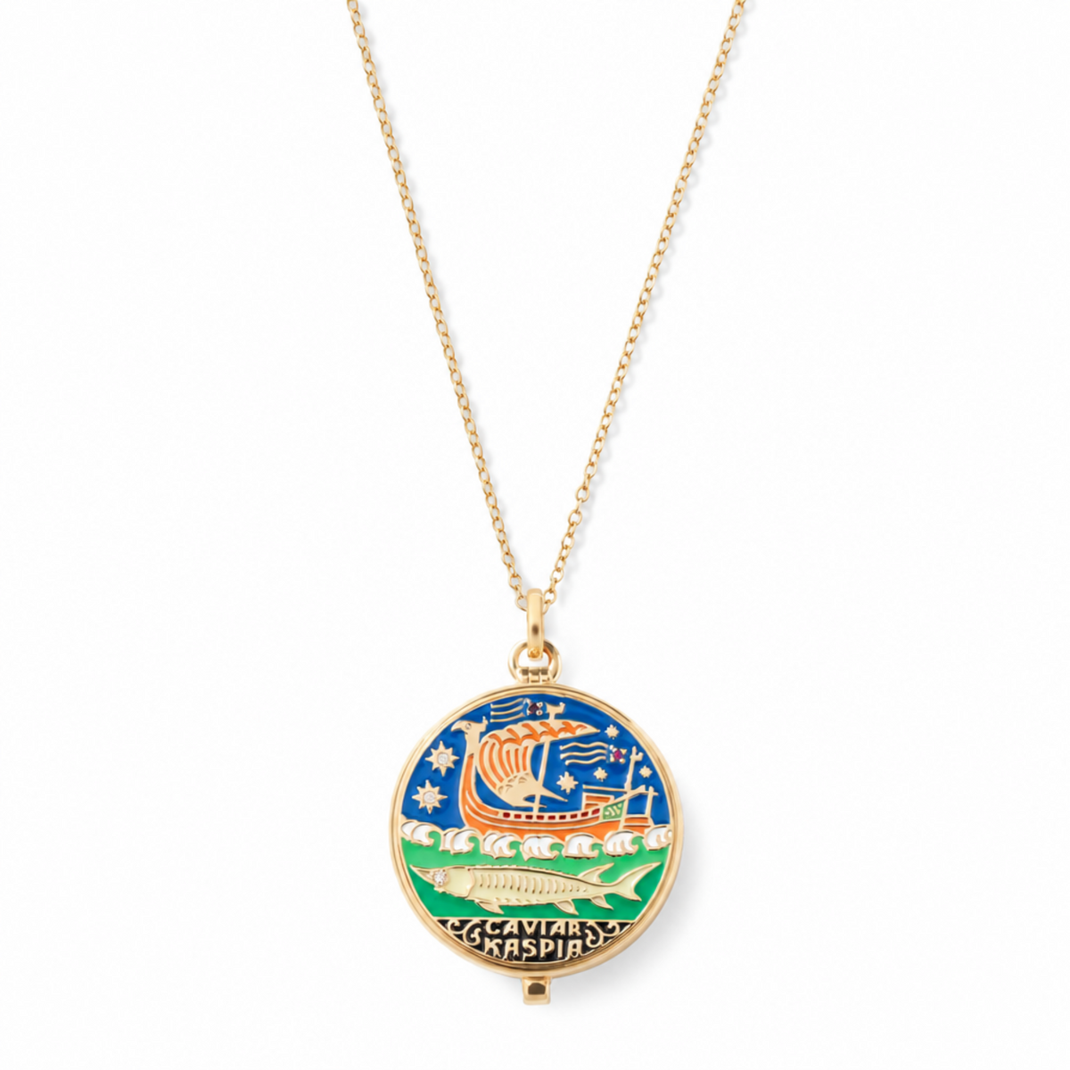 additional — Caviar Kaspia Necklace with Large Caviar Tin Pendant - Madison