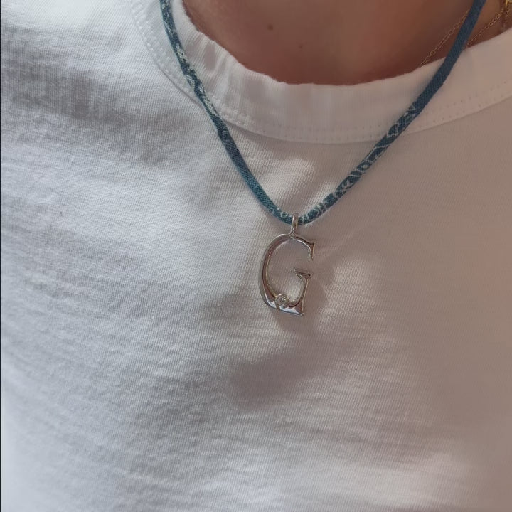 Edge Letter on Bandana Cord