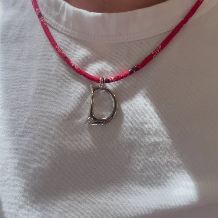 Edge Letter on Bandana Cord