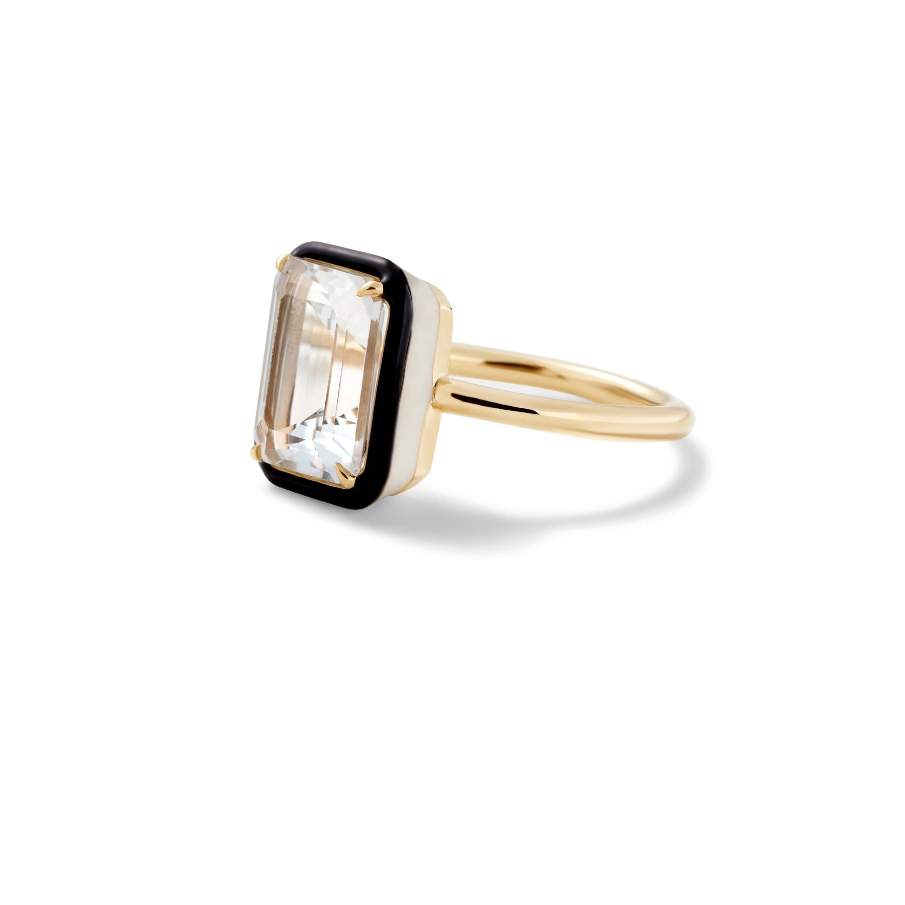 additional — Rectangular Cocktail Ring - White Topaz