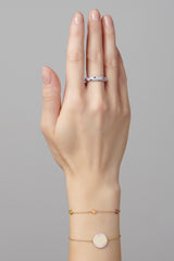 Diamond Enamel Bezel By the Yard Bracelet