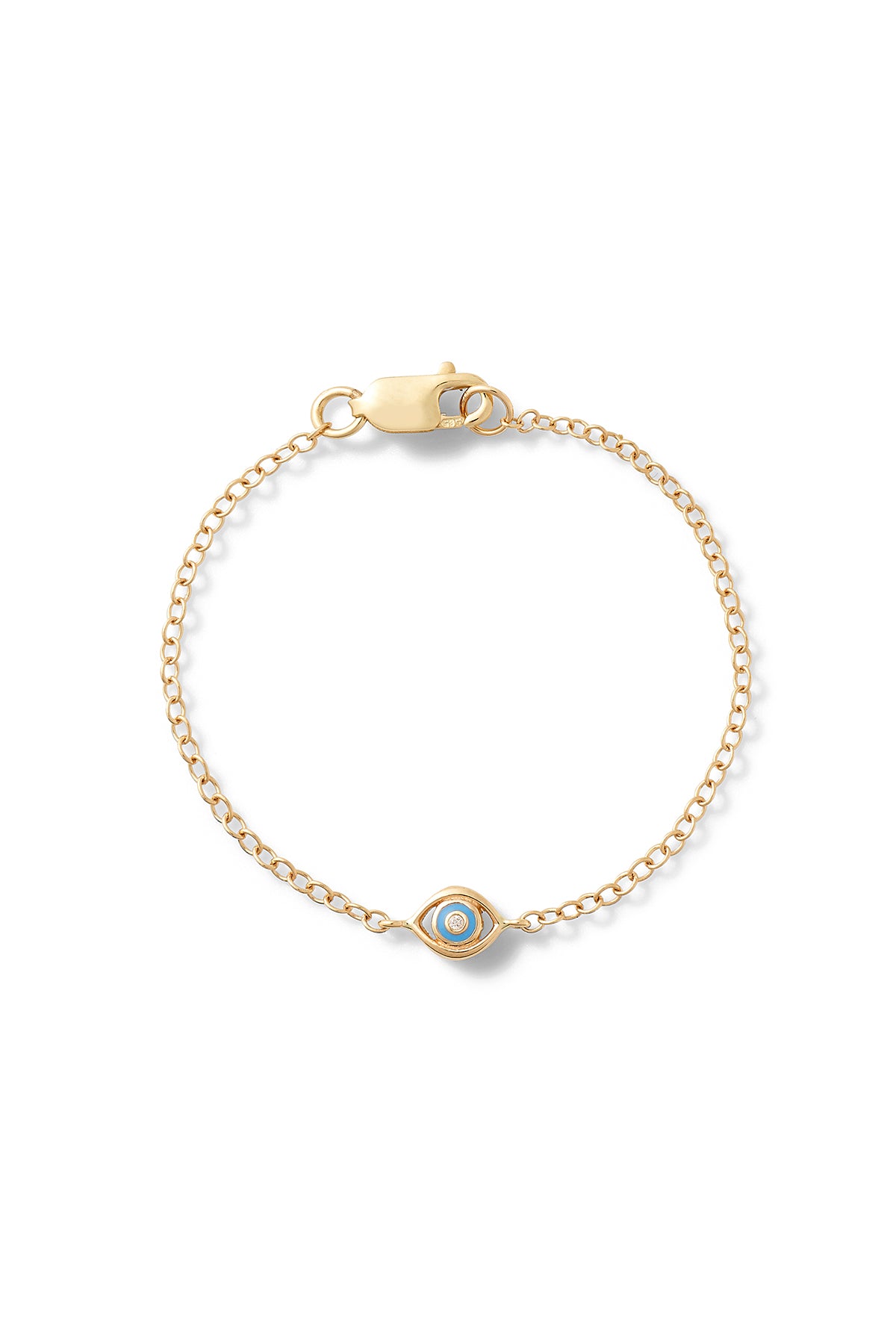 Gold Baby Name Bracelet with Eye