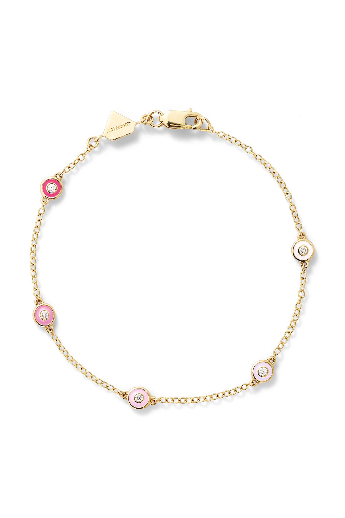 Diamond Enamel Bezel By the Yard Bracelet