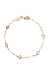 Diamond Enamel Bezel By the Yard Bracelet