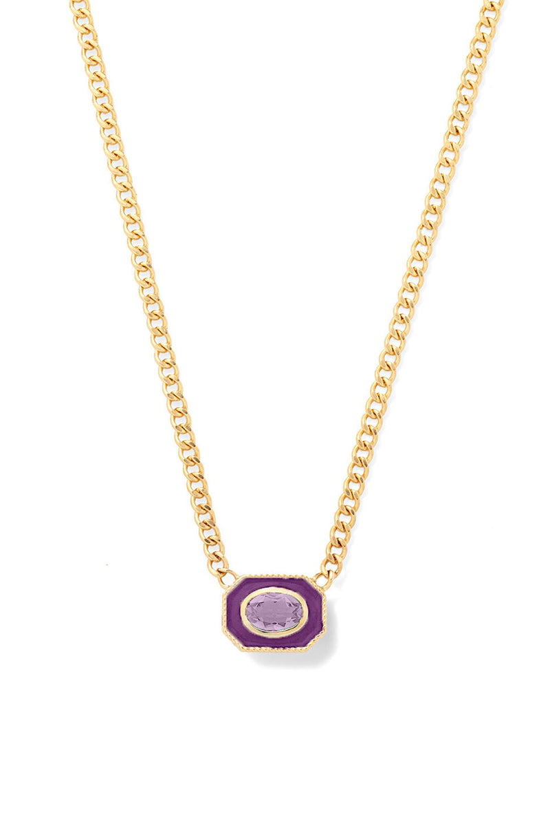 Bezel Basket Necklace - In Stock