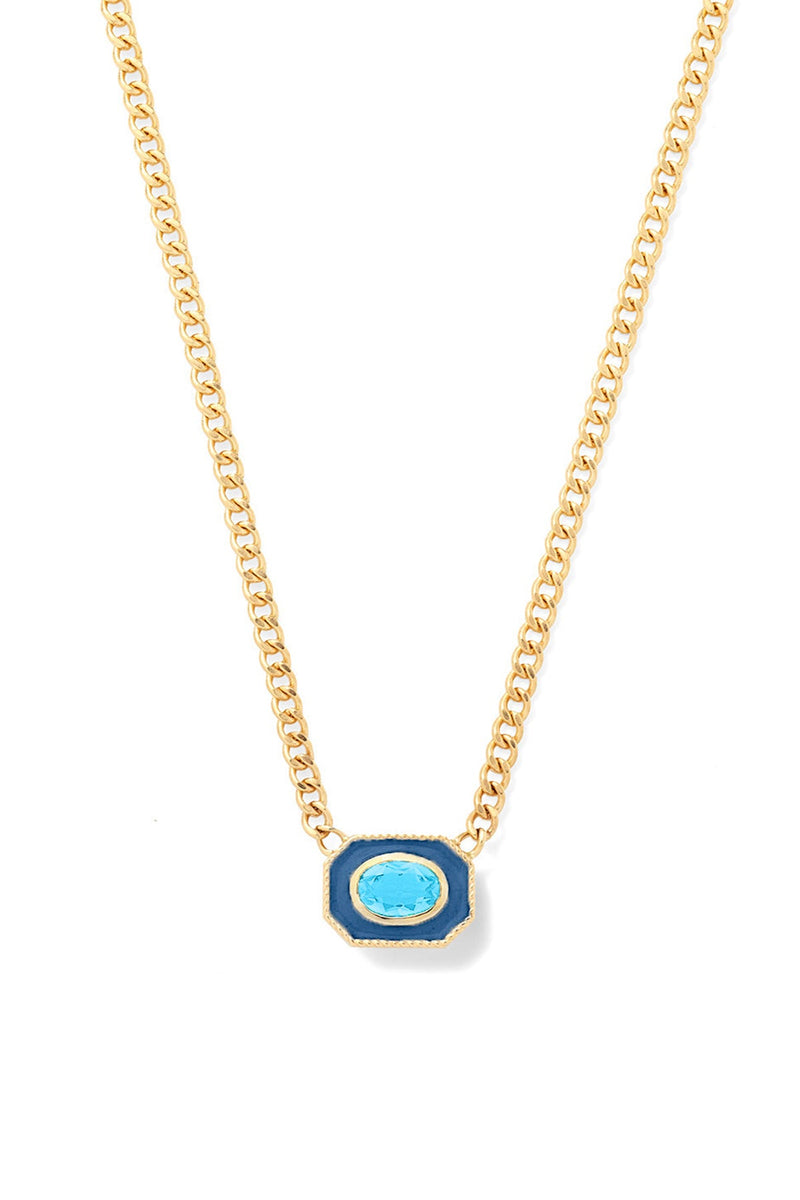 Bezel Basket Necklace - In Stock