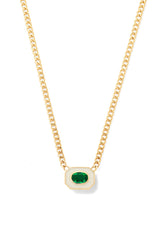 Bezel Basket Necklace - In Stock