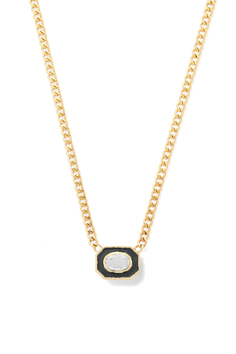 Bezel Basket Necklace - In Stock