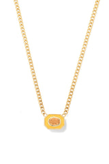Bezel Basket Necklace - In Stock