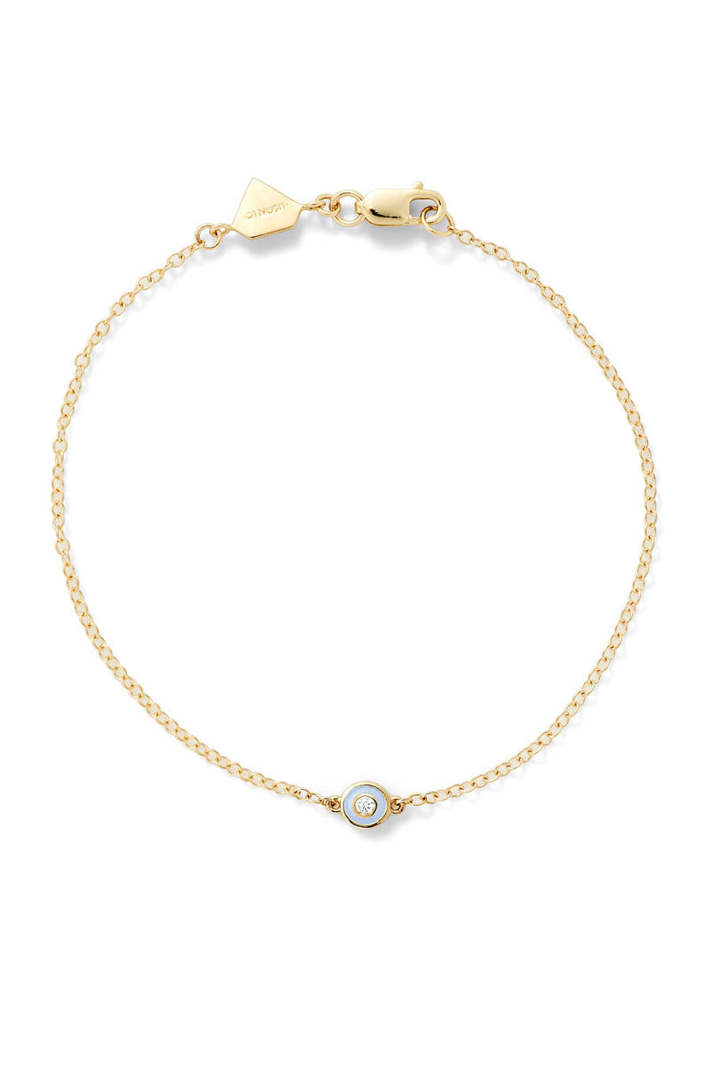 Diamond Enamel Bezel Bracelet - In Stock