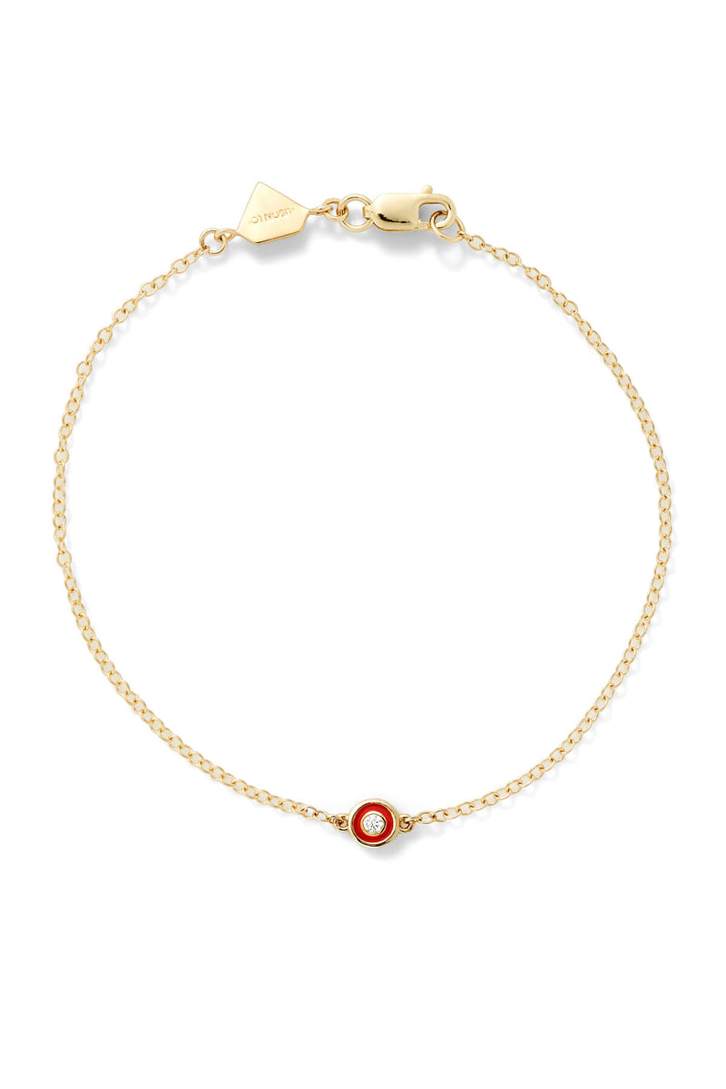 Diamond Enamel Bezel Bracelet - In Stock