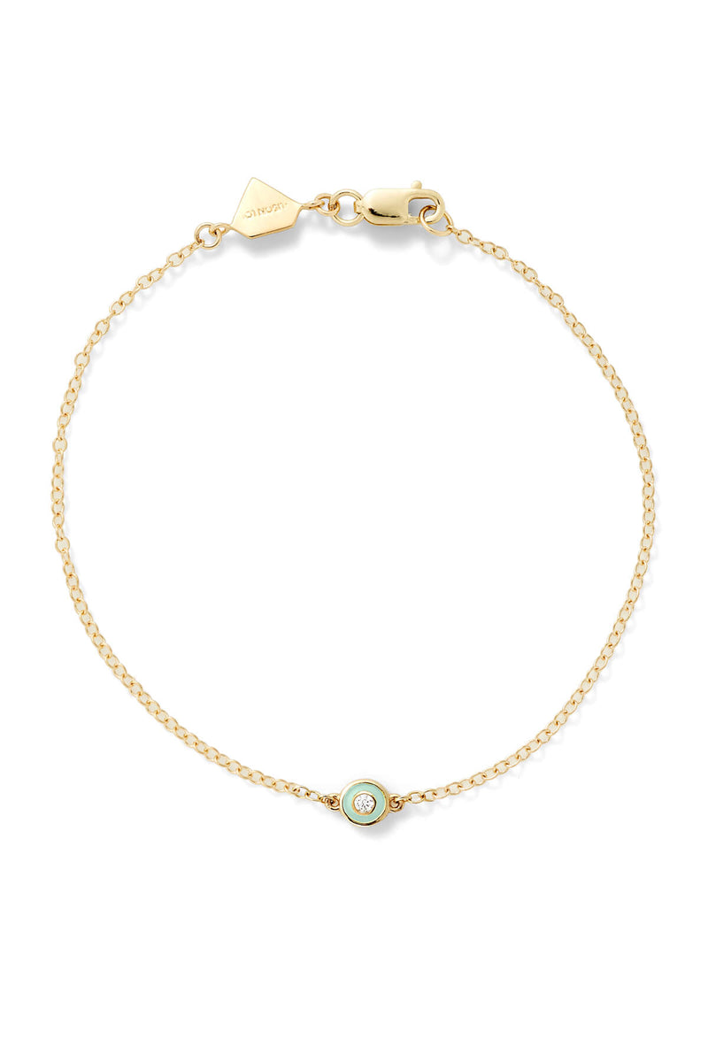 Diamond Enamel Bezel Bracelet - In Stock