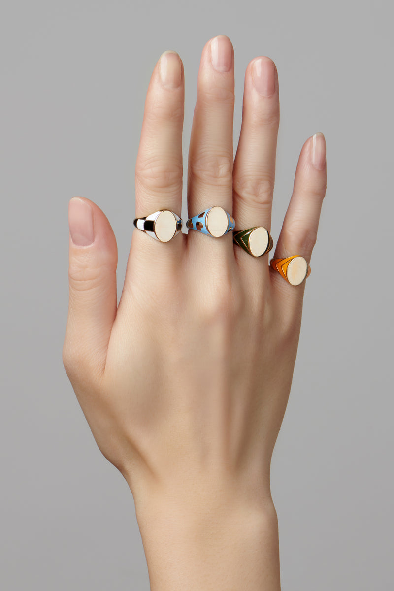 Stripe Signet Ring