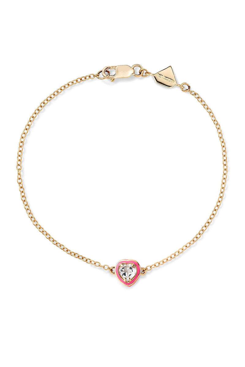 Heart Cocktail Bracelet - White Topaz - In Stock