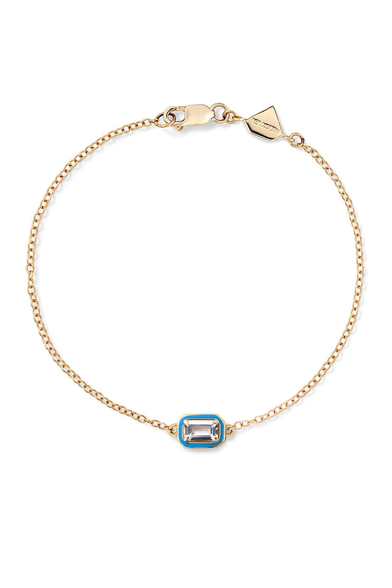 Rectangular Cocktail Bracelet - White Topaz - In Stock