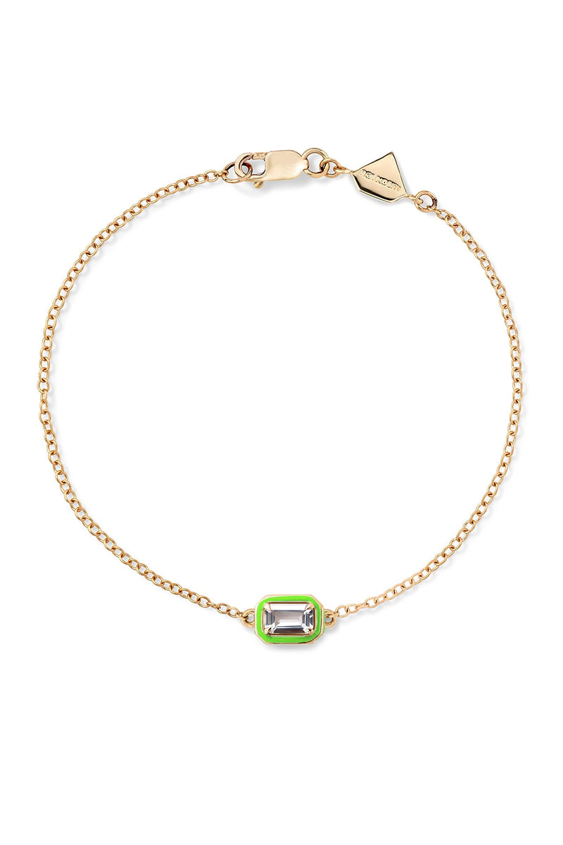 Rectangular Cocktail Bracelet - White Topaz - In Stock