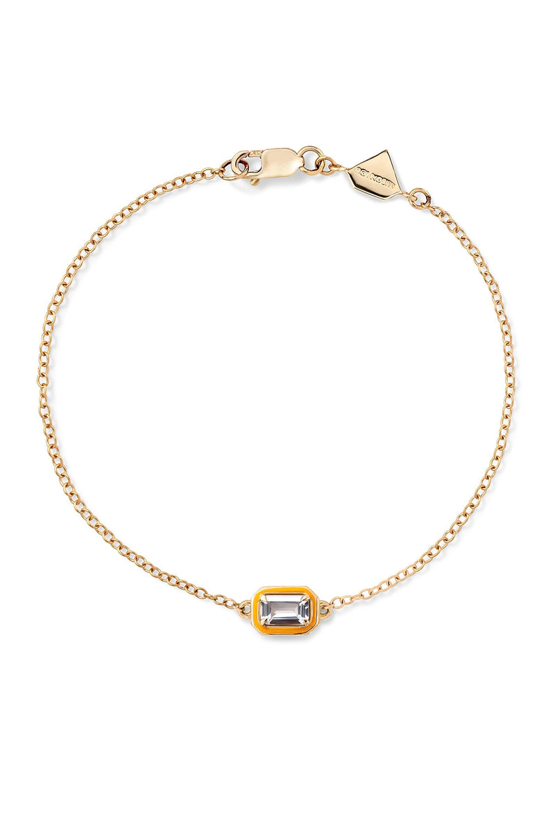 Rectangular Cocktail Bracelet - White Topaz - In Stock