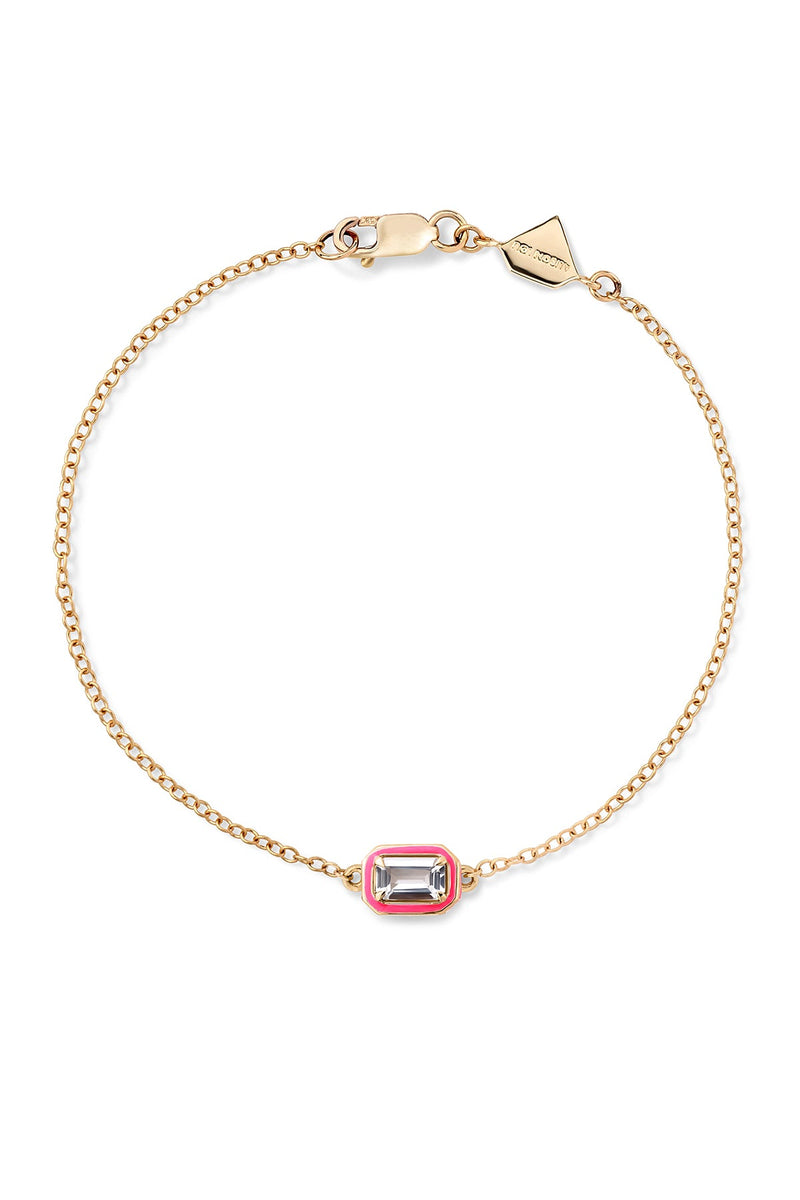 Rectangular Cocktail Bracelet - White Topaz - In Stock