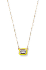 Rectangular Cocktail Necklace - White Topaz - In Stock