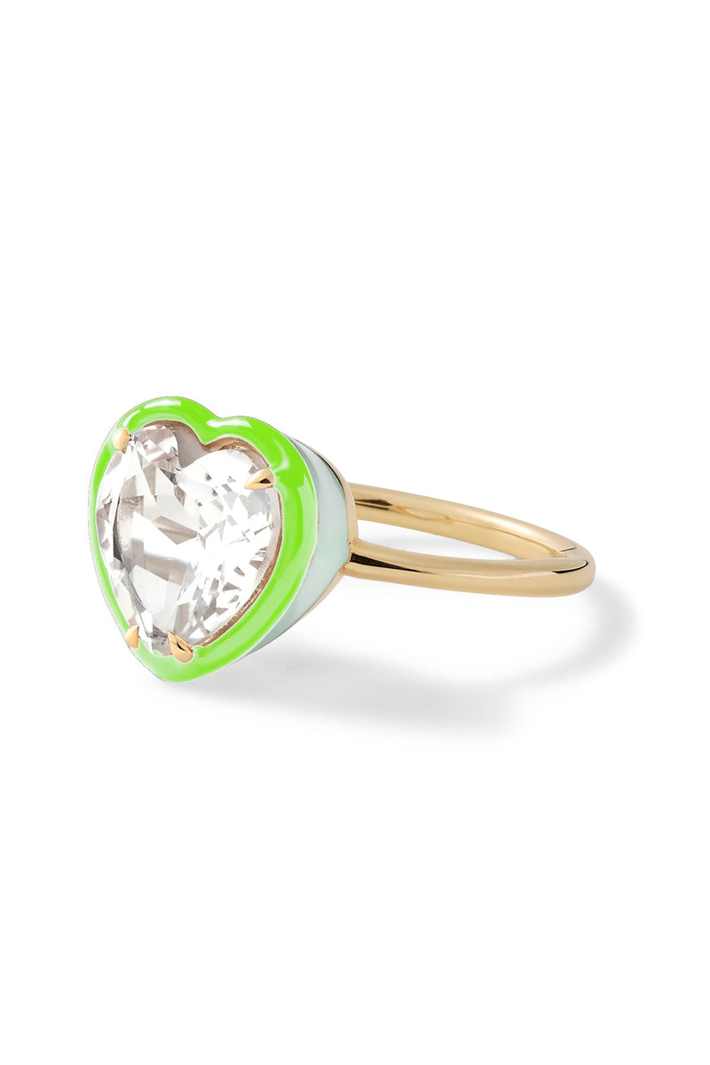Heart Cocktail Ring - White Topaz - In stock