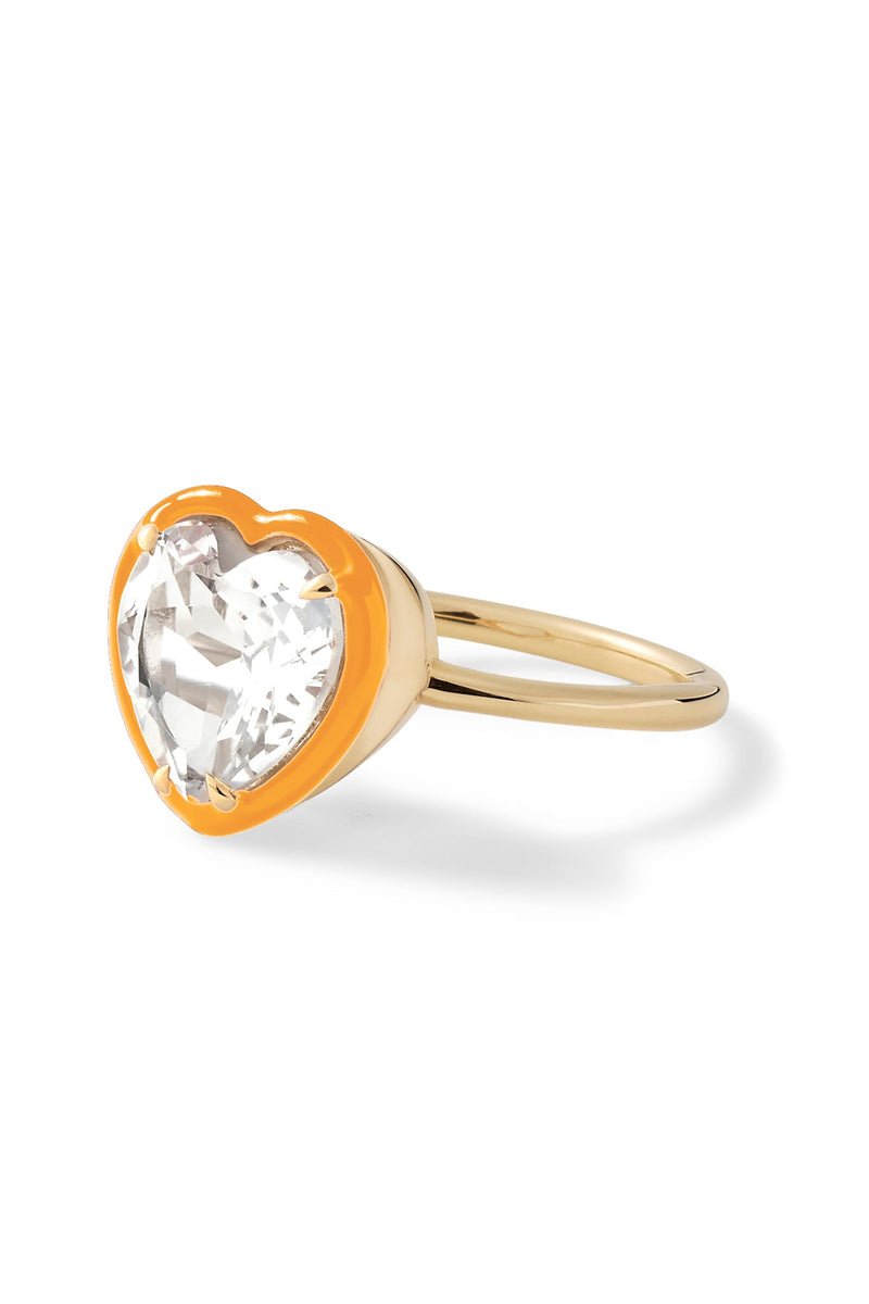 Heart Cocktail Ring - White Topaz - In stock