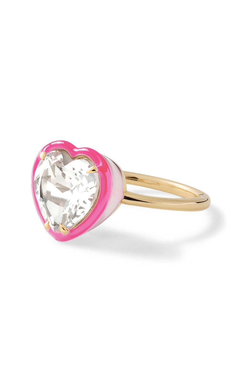 Heart Cocktail Ring - White Topaz - In stock