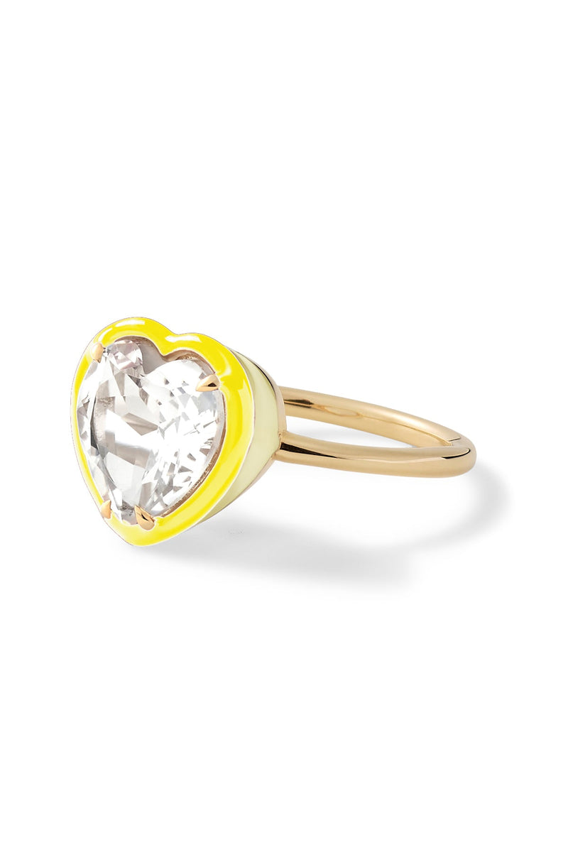 Heart Cocktail Ring - White Topaz - In stock