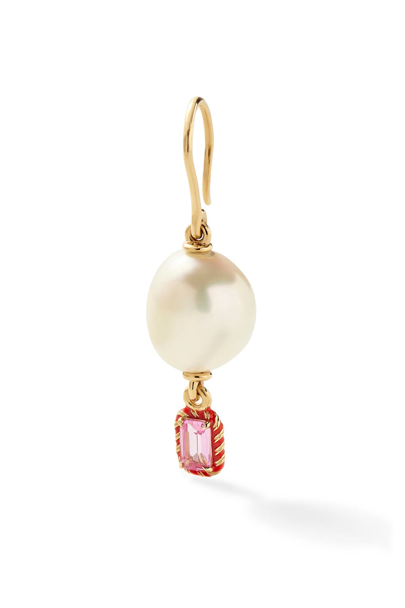 Cocktail Streamer Pearl Drop Earring - In Stock