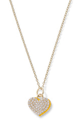 Diamond Heart with Enamel Shadow Necklace